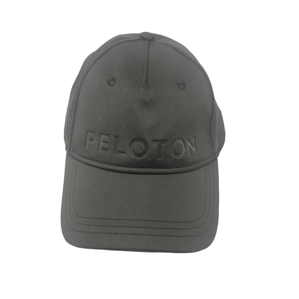 Peloton Baseball Hat Black Embossed Unisex One Sizeā
